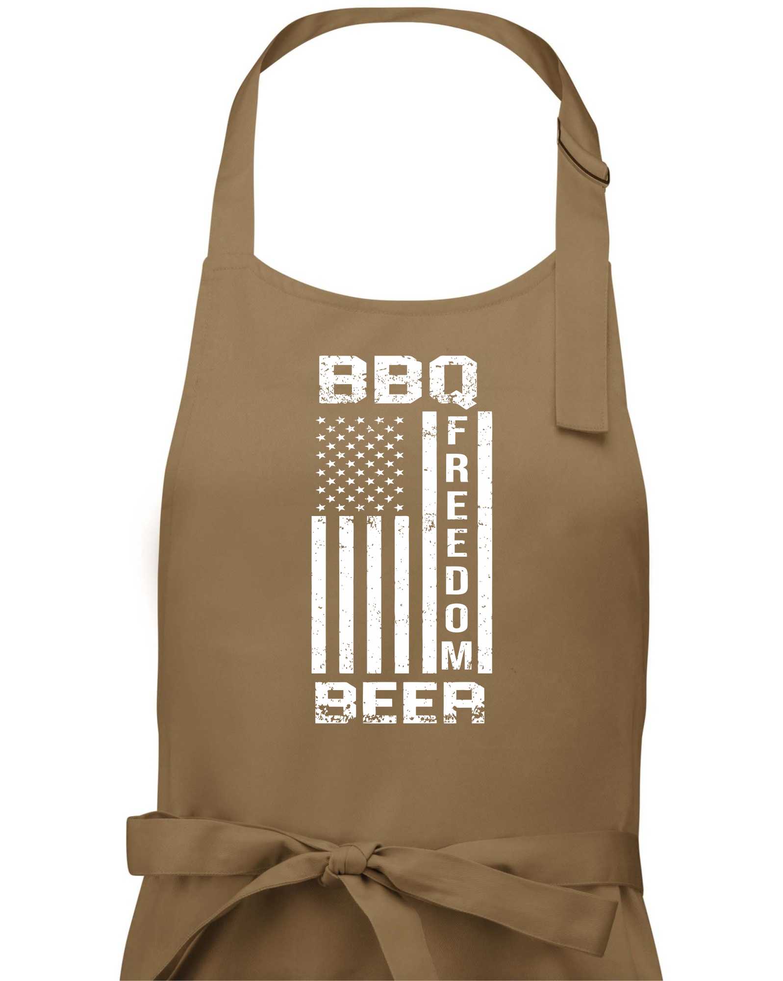 USA BBQ Freedom beer - Zástěra na vaření