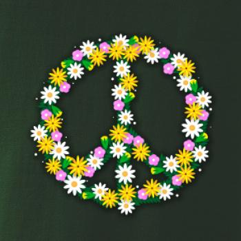 Peace symbol kopretiny