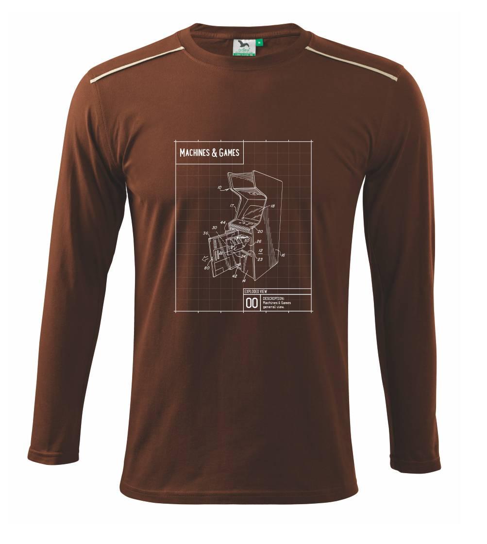 Nákres herní automat otevřený - Triko s dlouhým rukávem Long Sleeve