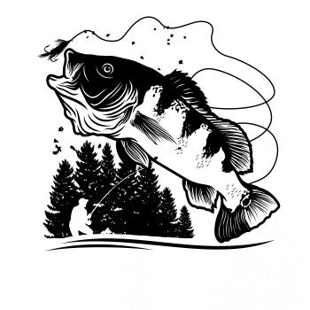 Rybář na břehu rybníka muškaří