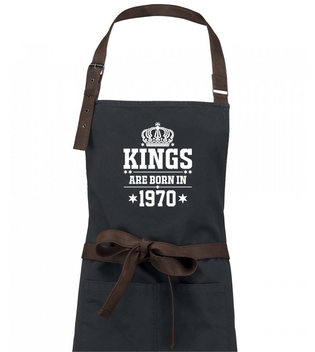 Kings are born in 1970 - Zástěra Vintage