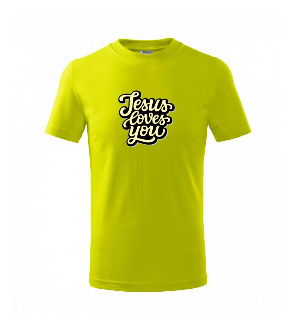 Jesus loves you - psací písmo