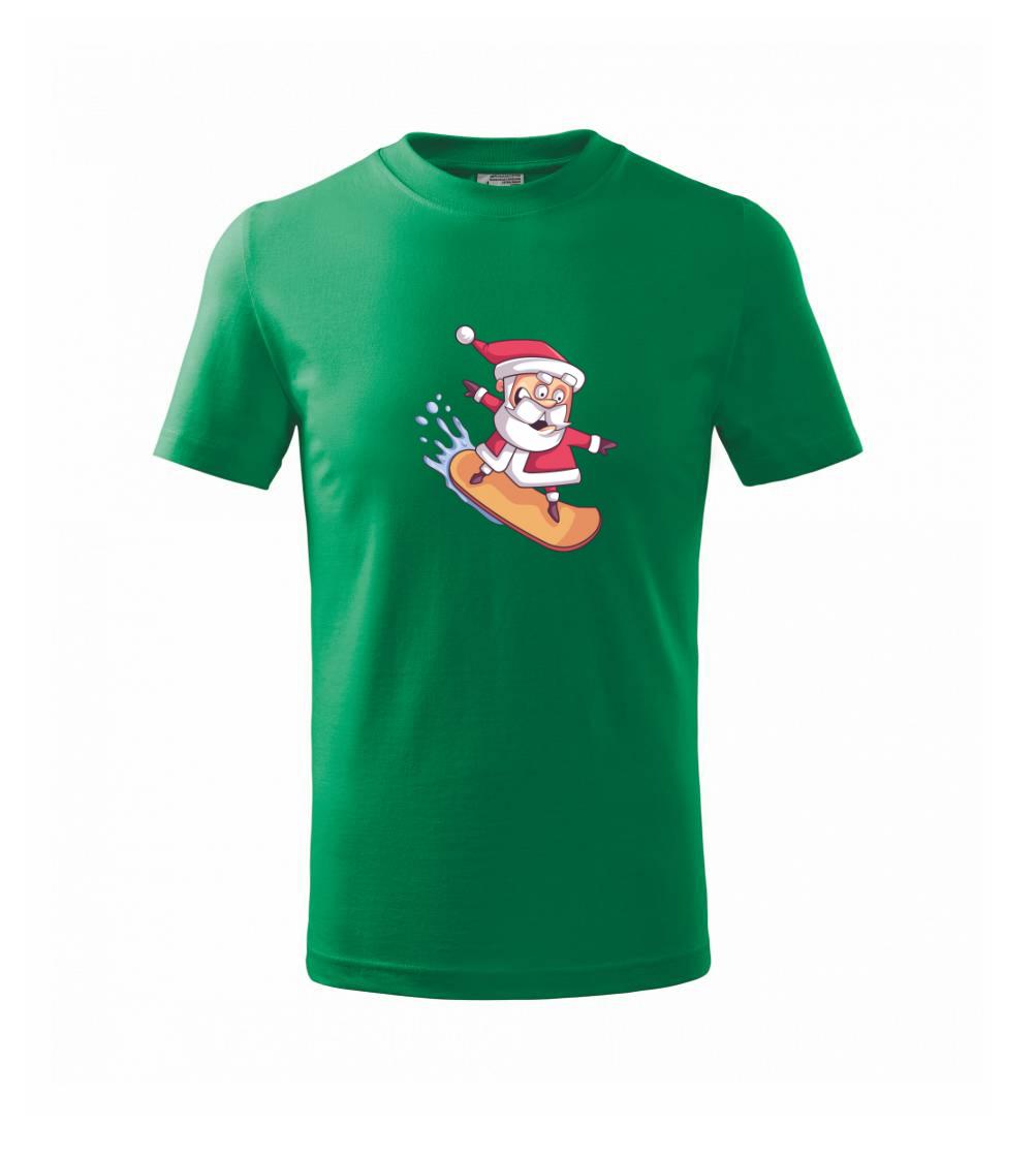 Santa jezdící na snowboardu