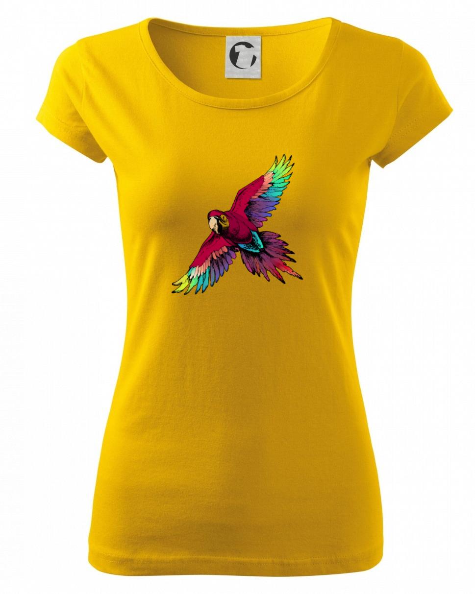 Papoušek kreslený letící