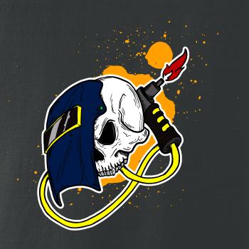 Svářeč - kreslená lebka