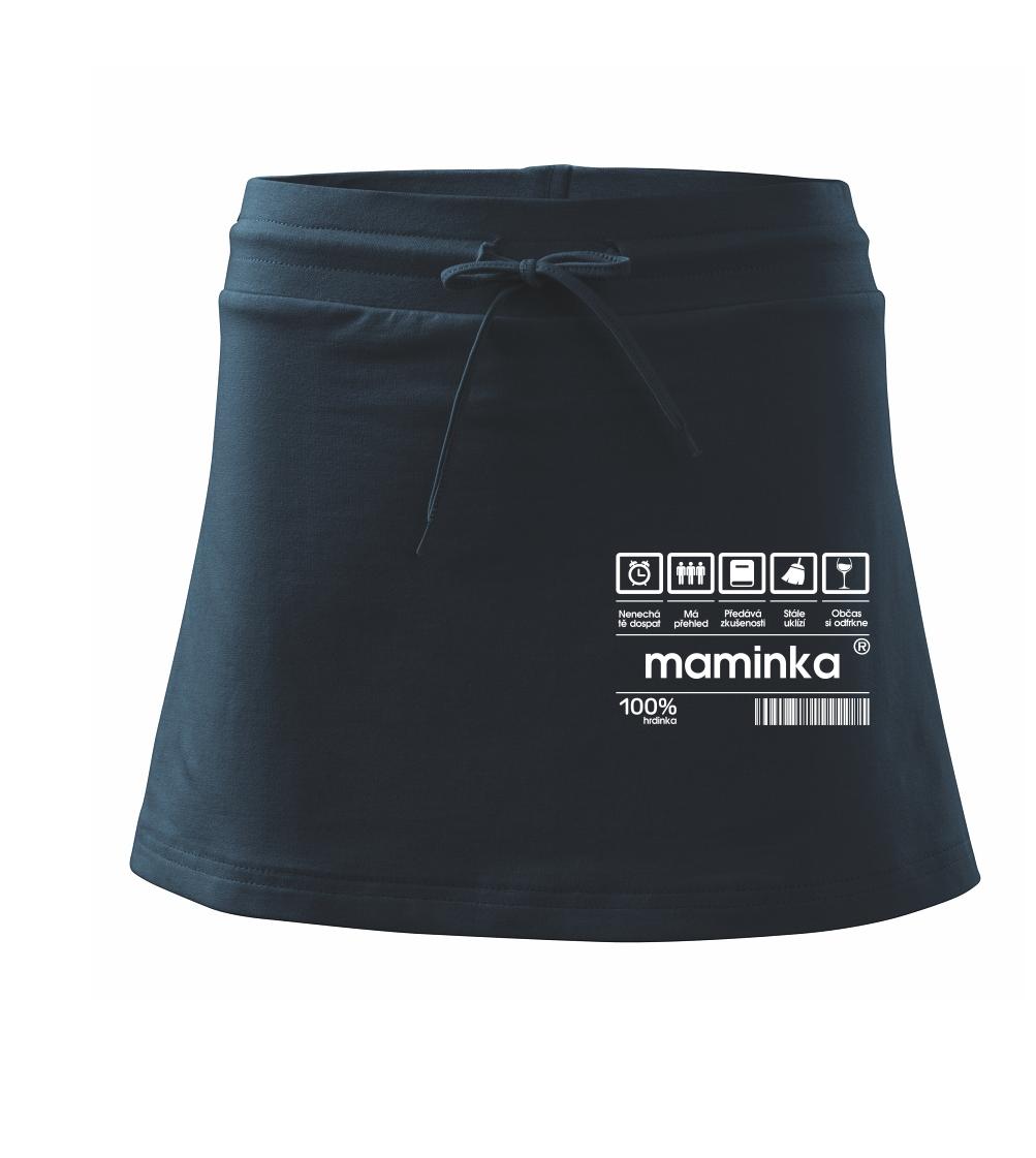 Čárový kód - Tatínek / Čárový kód - Maminka - Sportovní sukně - two in one