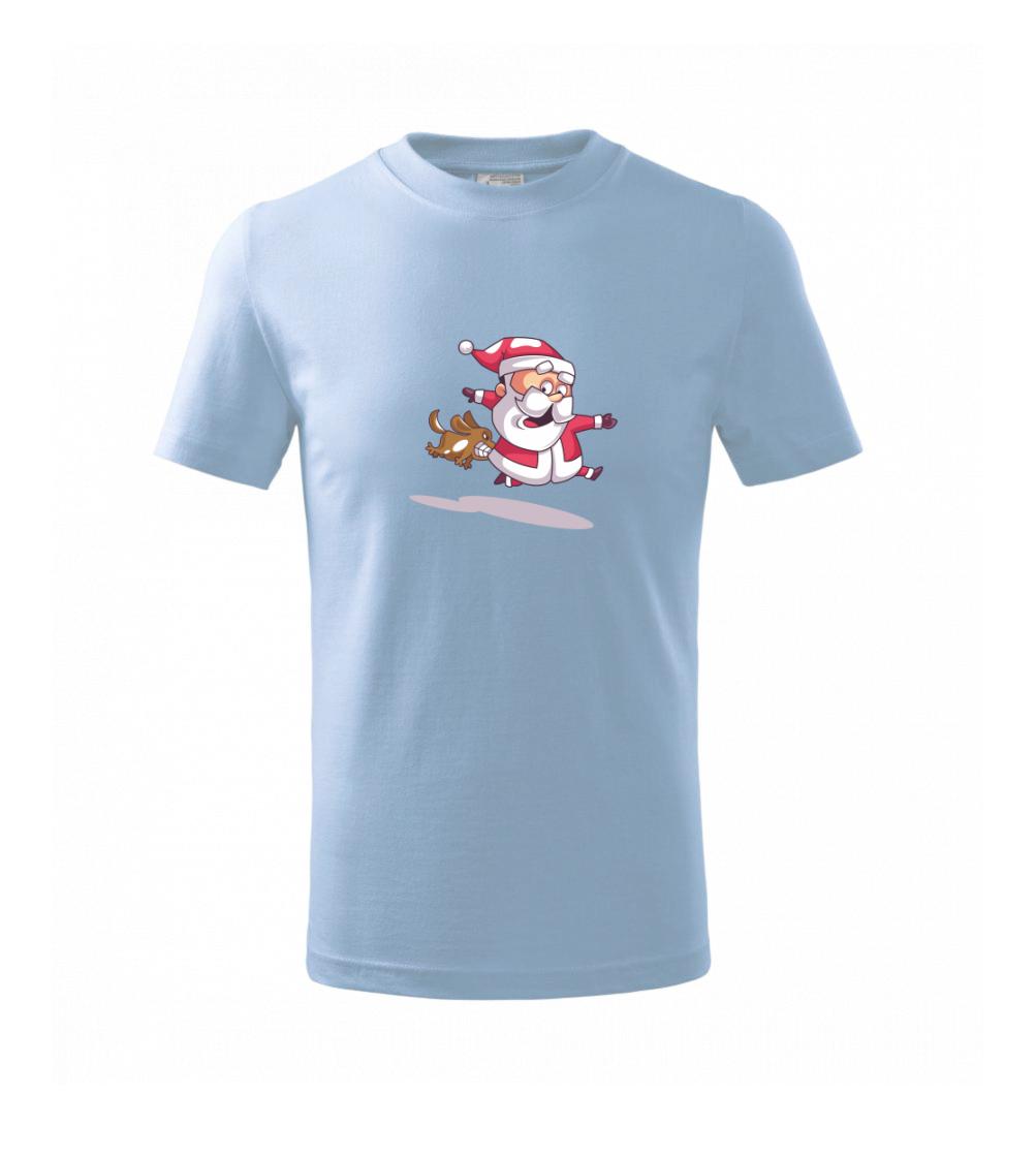 Santa se zakousnutým psem