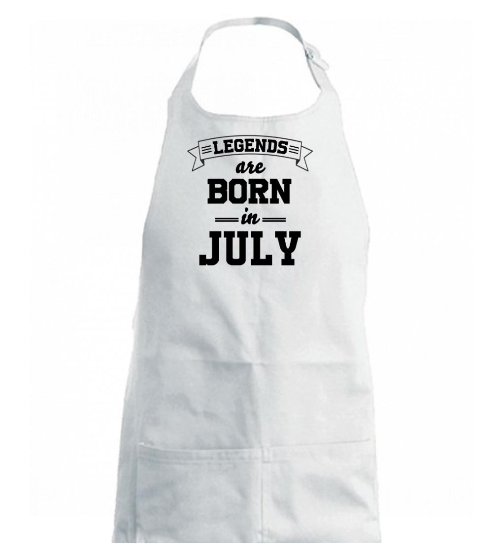 Legends are born in July - Zástěra na vaření