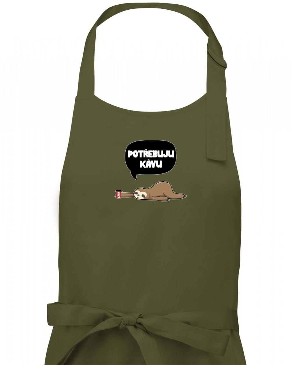 Potřebuju kávu lenochod - Zástěra na vaření
