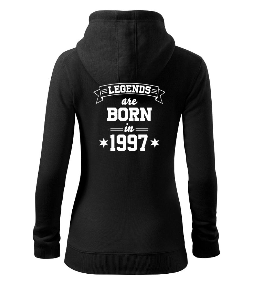 Legends are born in 1997 - Dámská mikina trendy zipper s kapucí