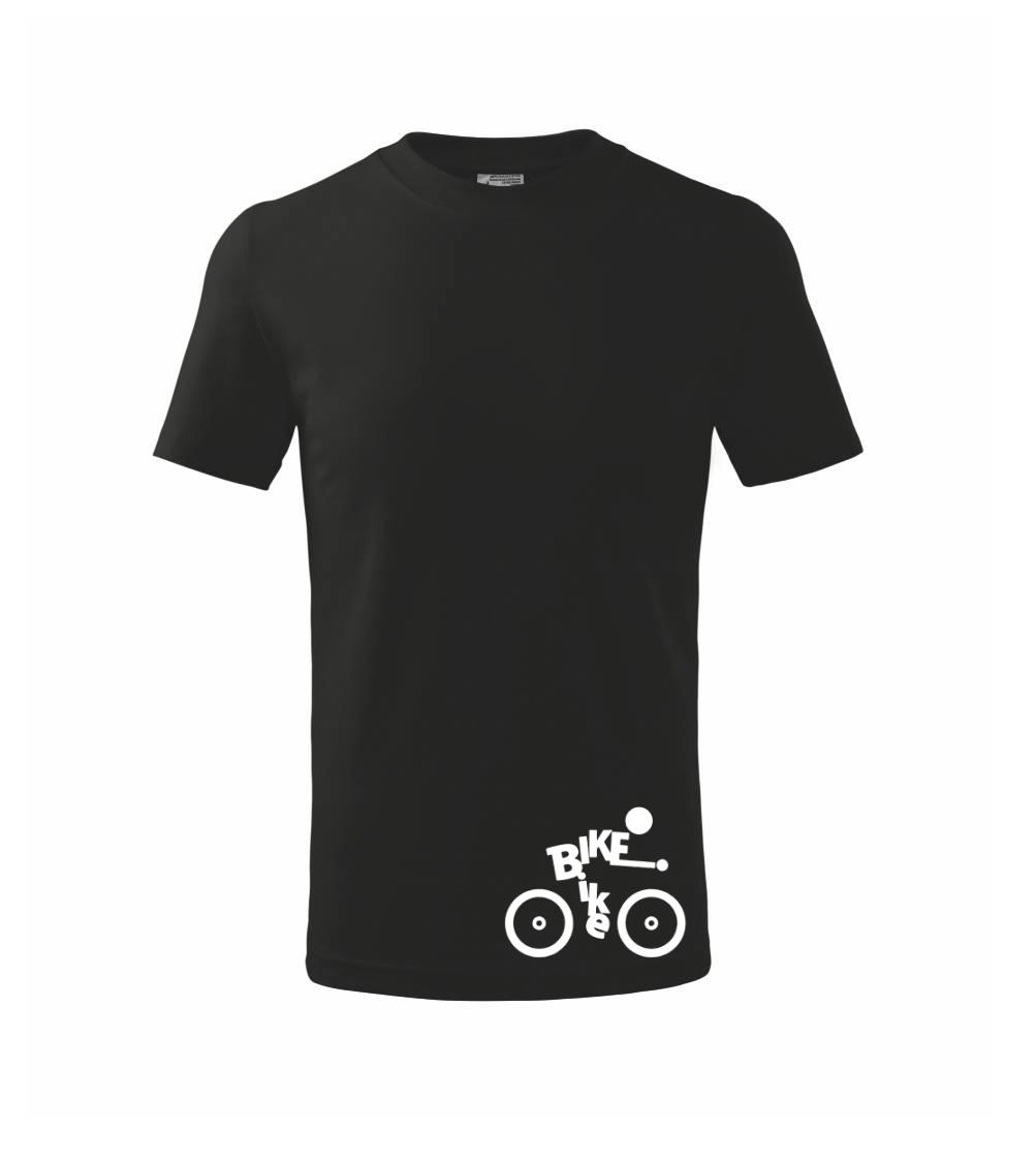 Bike nápis postava - Triko dětské basic