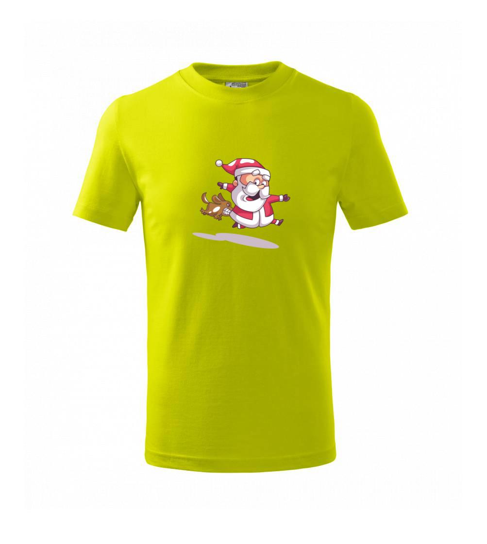 Santa se zakousnutým psem