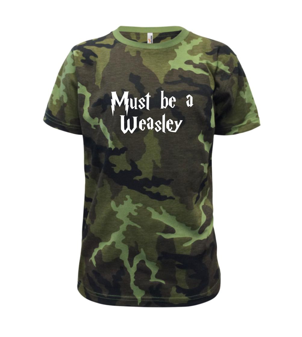 Must be a Weasley - Dětské maskáčové triko