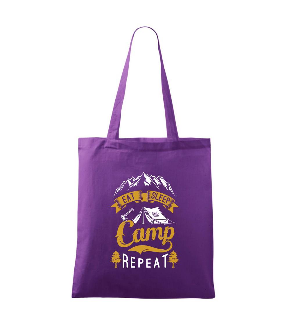 Eat Sleep Camp Repeat - Taška malá