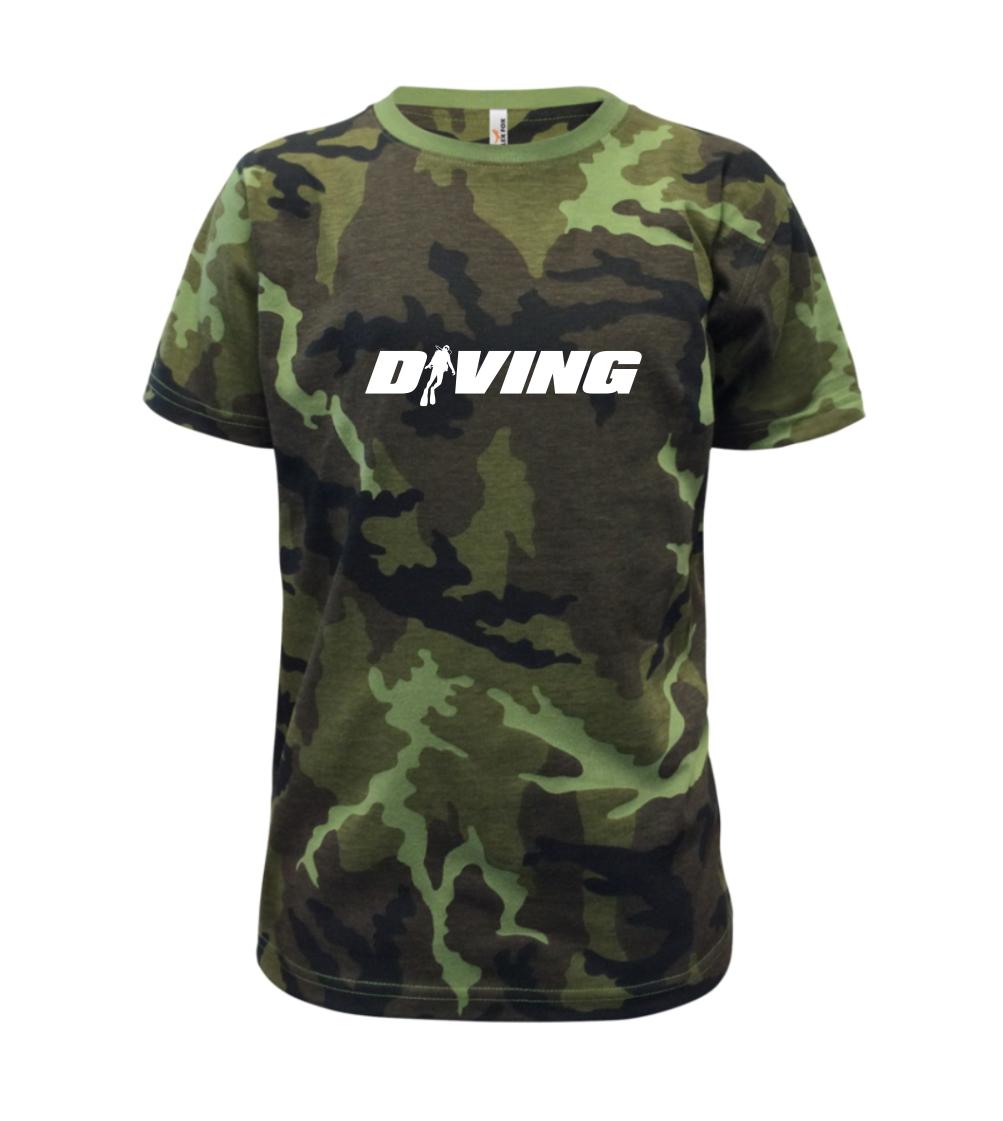 Diving nápis potápěč - Dětské maskáčové triko