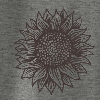 Slunečnice kreslená černobílá