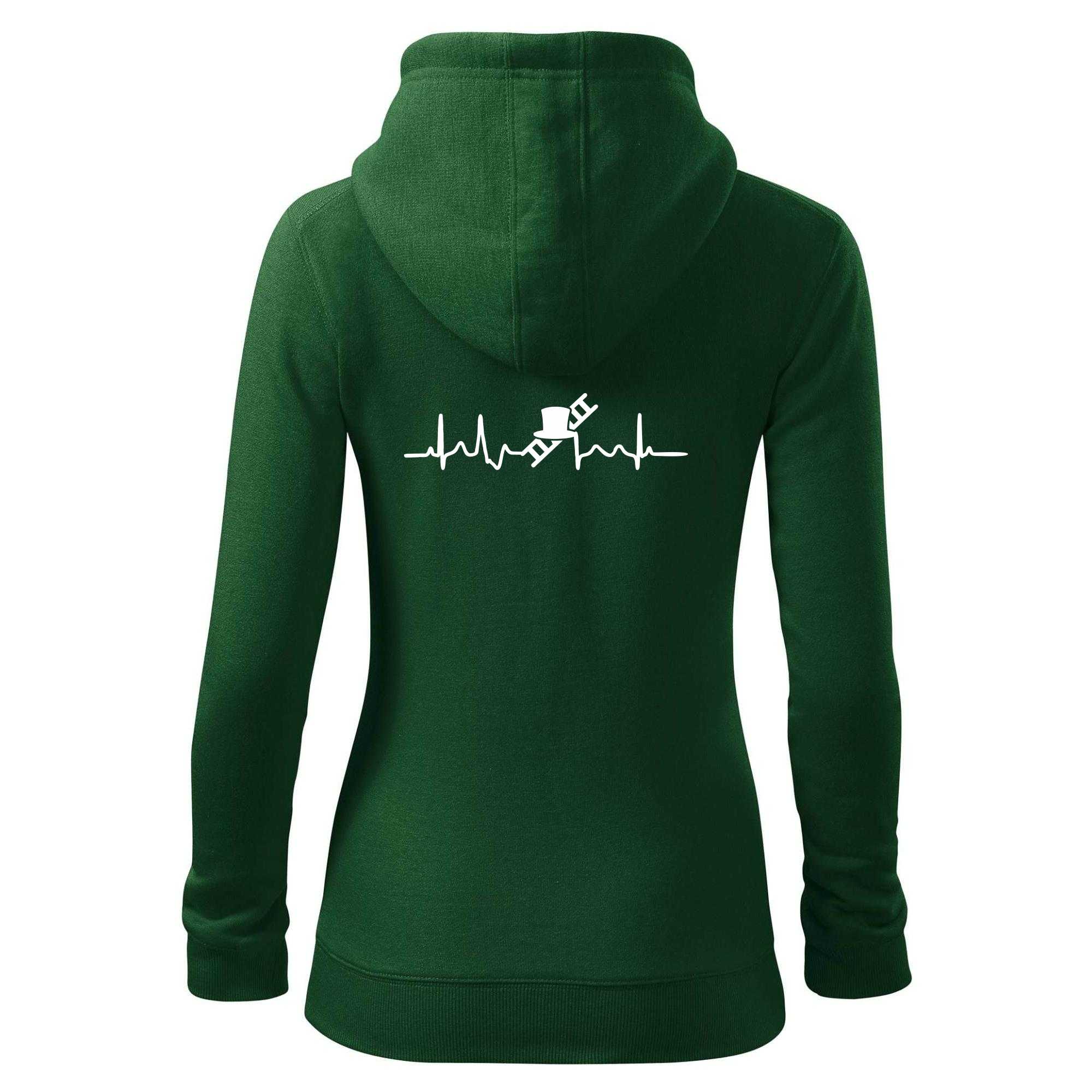 EKG kominík - Dámská mikina trendy zipper s kapucí