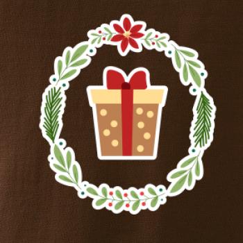 Vánoční věnec s dárkem