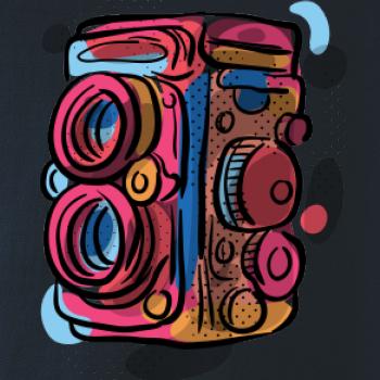 Foťák barevný - dvě čočky