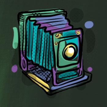 Foťák barevný starý - jedna čočka