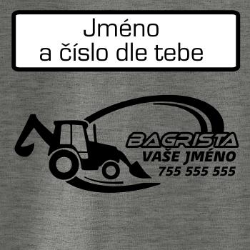Traktorbagr - vlastní nápis a číslo
