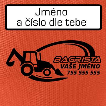 Traktorbagr - vlastní nápis a číslo