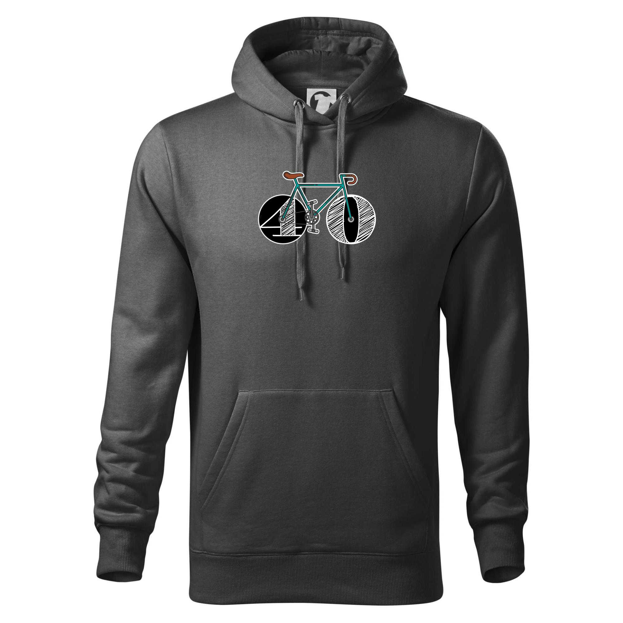 Narozeniny 40 let na kole - Mikina pánská Cape s kapucí - 5XL - Obvod 167cm ( Tmavá břidlice (šedá se zeleným nádechem) )