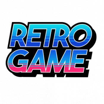 Retro game nápis barevný