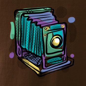 Foťák barevný starý - jedna čočka