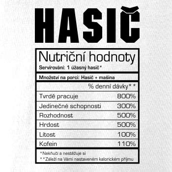 Nutriční hodnoty - hasič, hasička