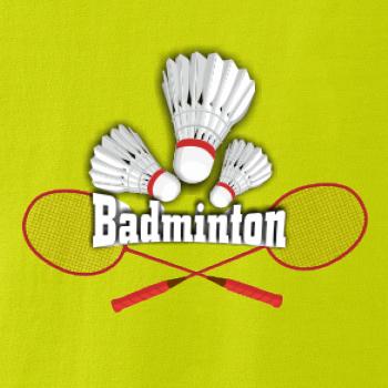 Badminton - nápis s košíky