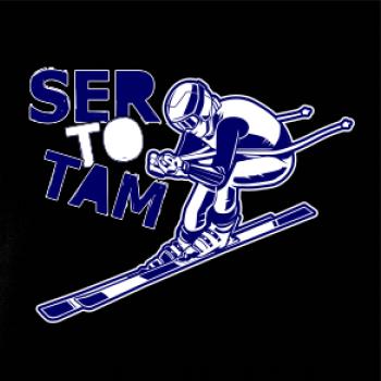 Lyžař ser to tam