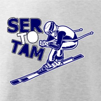 Lyžař ser to tam