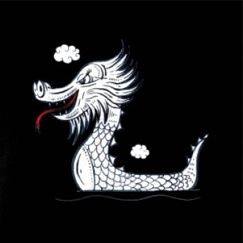 Dračí lodě olejomalba