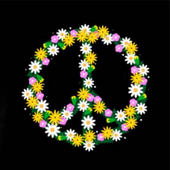Peace symbol kopretiny Peace symbol kopretiny