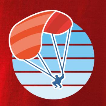 Paragliding oranžový v modrém kolečku