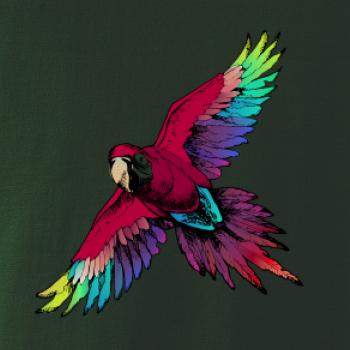 Papoušek kreslený letící