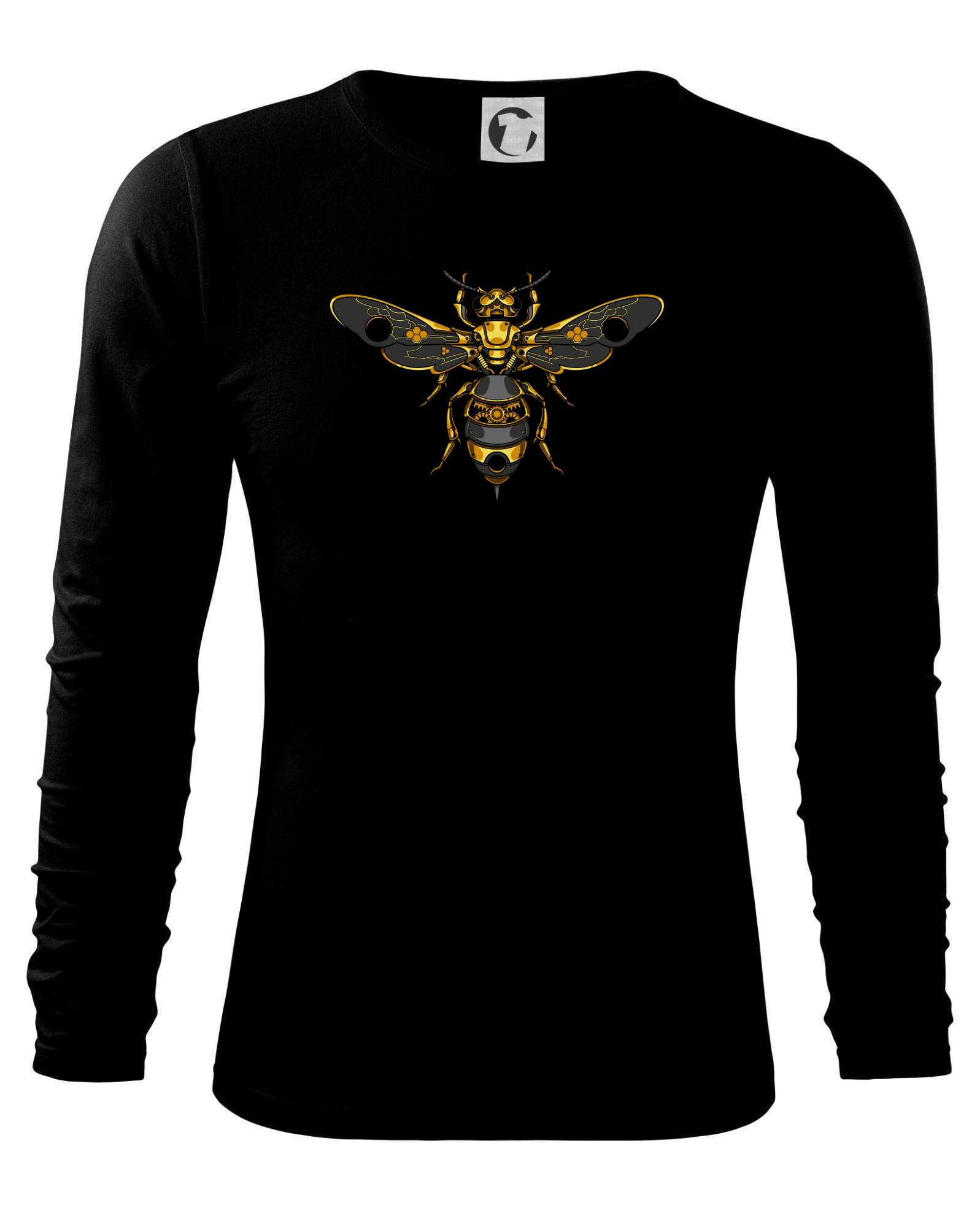 Steampunk včela s dírou ve křídle - Triko s dlouhým rukávem FIT-T long sleeve