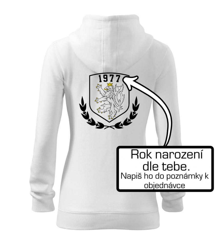 Český Lev - Vlastní ročník - Dámská mikina trendy zipper s kapucí