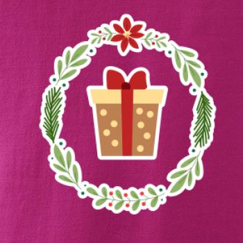 Vánoční věnec s dárkem