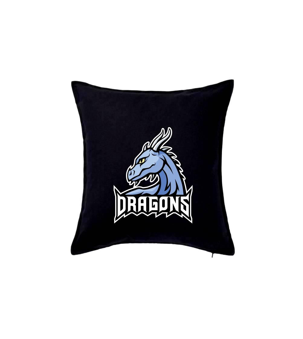 Dragons - logo týmu modrá (Hana-creative) - Polštář 50x50