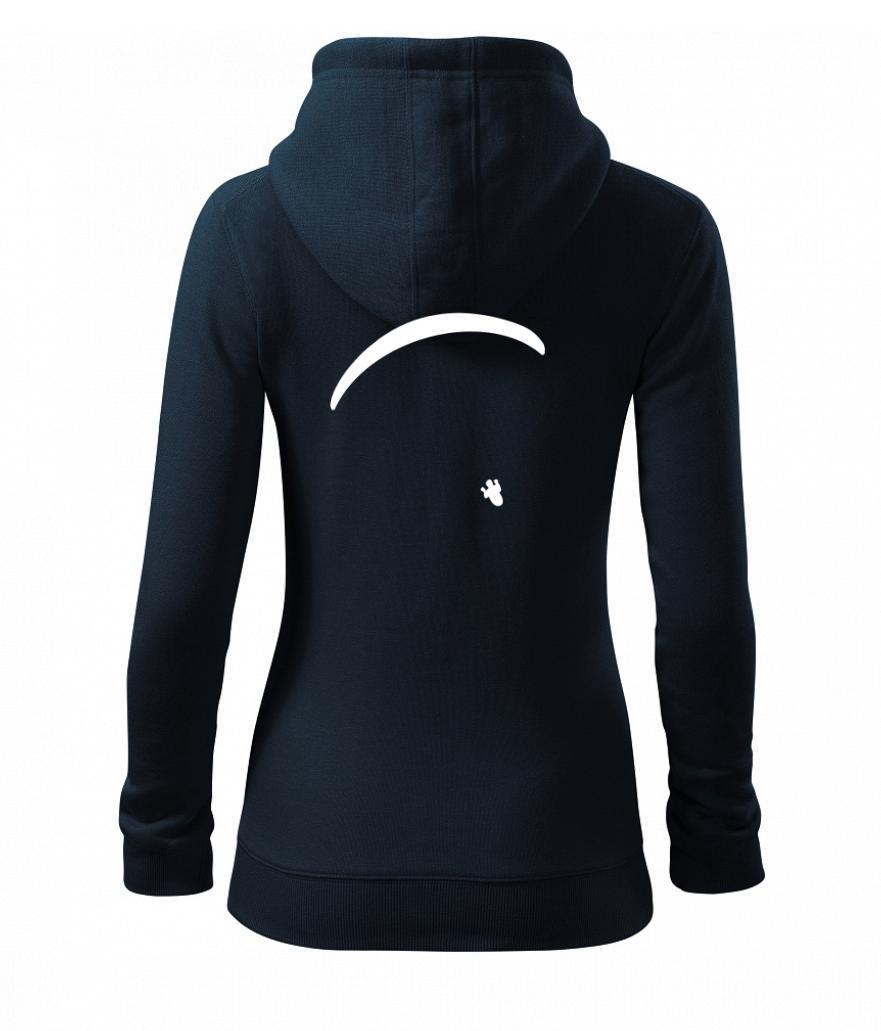 Obrys padáku velký - Dámská mikina trendy zipper s kapucí
