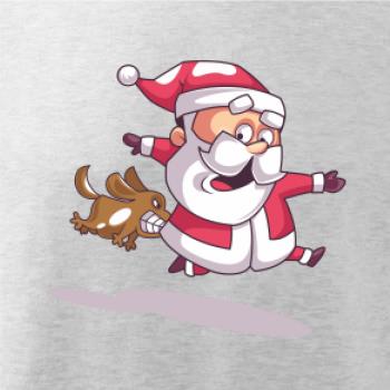 Santa se zakousnutým psem