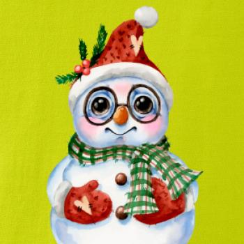 Sněhulák kreslený s brýlemi