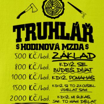 Hodinová mzda truhlář Hodinová mzda truhlář