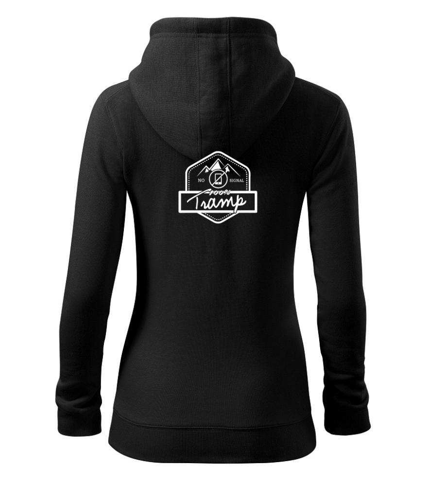 Tramp No Signal - Dámská mikina trendy zipper s kapucí
