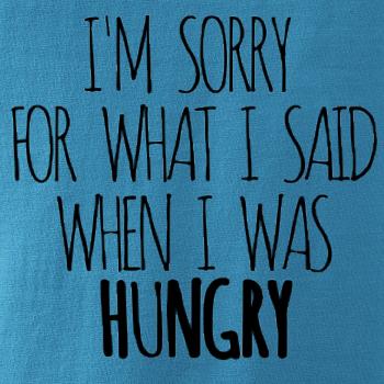 I am sorry for what i said when i was hungry