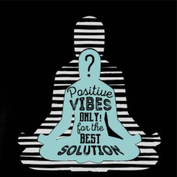 Joga - think positive šedá