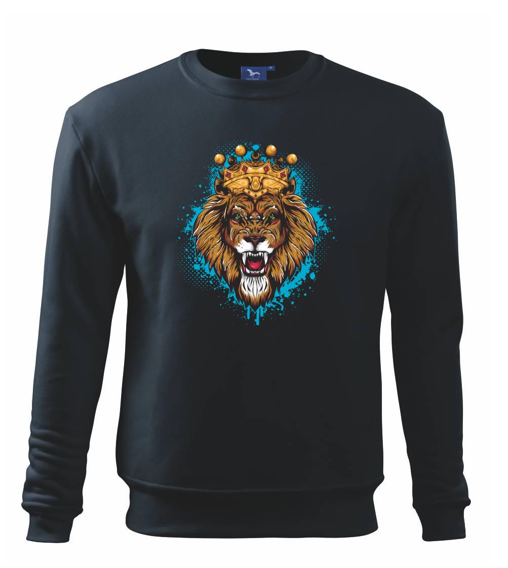 Lev kreslený s korunou