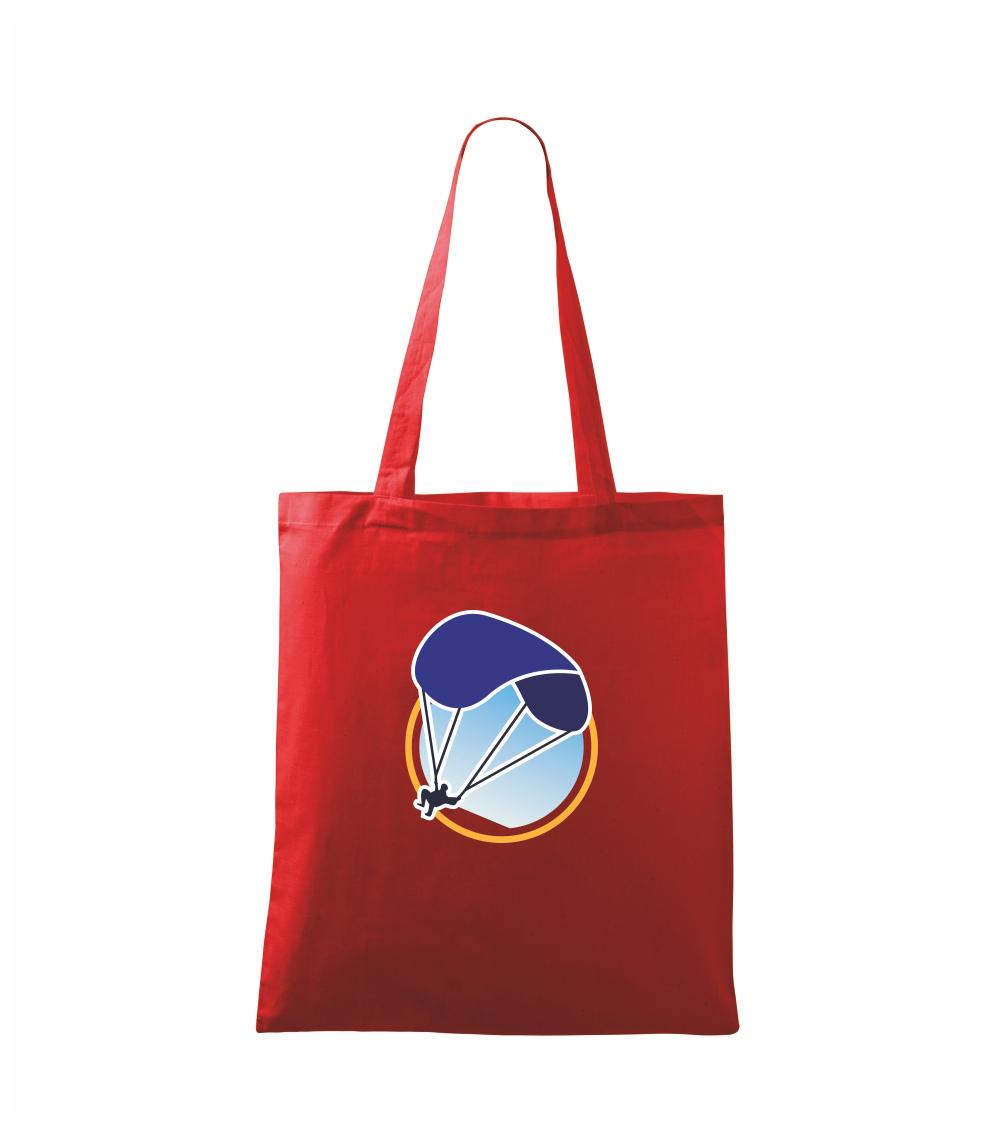 Paragliding modrý padák v kolečku